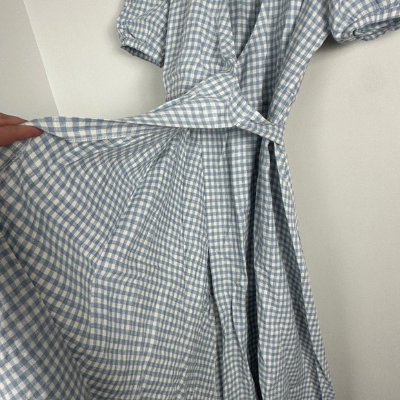 Reformation 100% Linen Weiss Dress Womens Size Large $278 USD NEW Wrap Maxi Boho - Picture 7 of 16